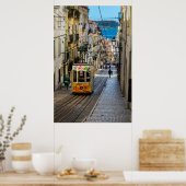 トラムカラフル伝統的リスボンポルトガル ポスター (キッチン)