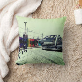 トラムストライプのス クッション (ブランケット)