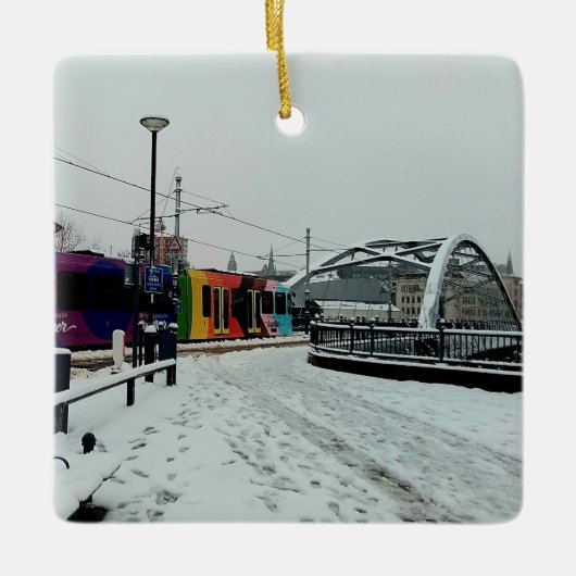 トラムストライプのス セラミックオーナメント (正面)