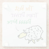 トラムデザインガラスコースター用ヒツジ ガラスコースター (裏面)