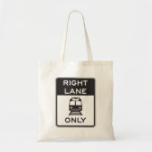 トラム右車線のみ道路標識トートバッグ トートバッグ (正面)