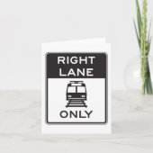 トラム右車線のみ道路標識 カード (正面)