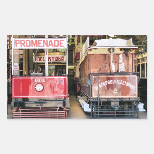 トラム 長方形シール (正面)