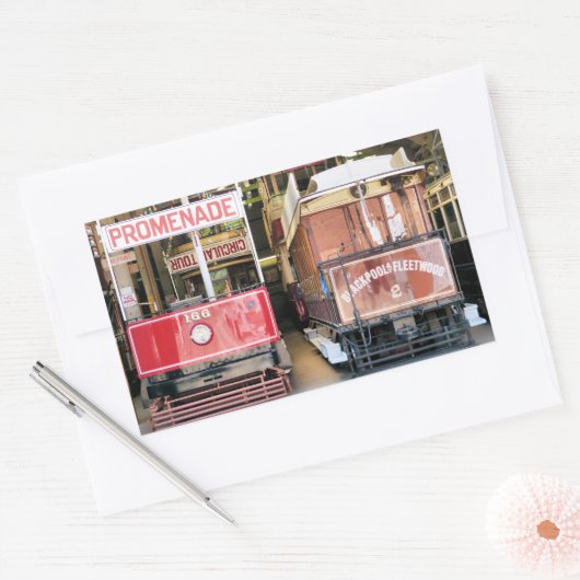 トラム 長方形シール (封筒)