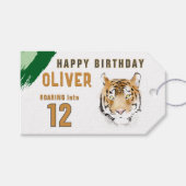 トラモダンガーヘッドウォーターカラージャングル誕生日 ギフトタグ (正面(横))