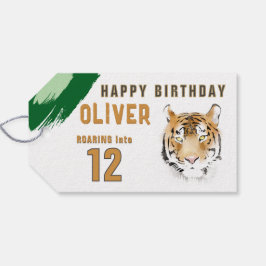 トラモダンガーヘッドウォーターカラージャングル誕生日 ギフトタグ