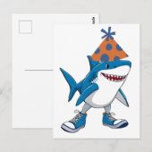 トララレロ トラララ 誕生日 カートゥン サメ ポストカード (正面/裏面)