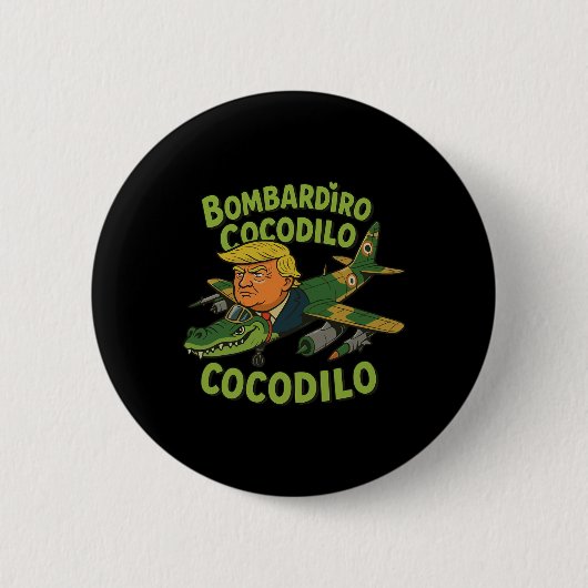トラレロトララクロコディロトランプブラインロイタリアンット 缶バッジ (正面)