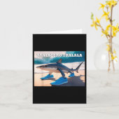 トラレロトララシャークおもしろいミーム カード (黄色い花)