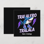 トラレロトララブートレッグシャークおもしろいミームグラフィック 招待状 (正面/裏面)