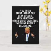 トランおもしろいプ誕生日&ファーザーズデーギフトパパ カード (黄色い花)