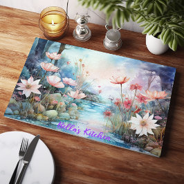 トランキル・ブルーム: オーダーメイドの野の花 ガラス カッティングボード