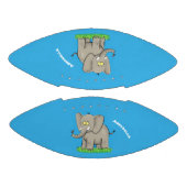 トランクおもしろいマンガに鳥を乗せた可愛い象 アメリカンフットボール (パネル)