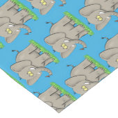 トランクおもしろいマンガに鳥を乗せた可愛い象 ショートテーブルランナー (コーナー)