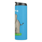 トランクおもしろいマンガに鳥を乗せた可愛い象 タンブラー (回転右)