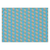 トランクおもしろいマンガに鳥を乗せた可愛い象 テーブルクロス (正面(横))