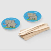 トランクおもしろいマンガに鳥を乗せた可愛い象 ハンドファン (組立なし)