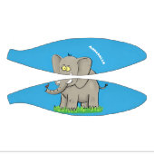 トランクおもしろいマンガに鳥を乗せた可愛い象 ミニバスケットボール (パネル)