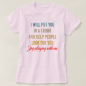 トランクに入れおもしろいるはっきりした。 Tシャツ (デザイン正面)