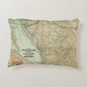 トランクの太平洋の壮大な鉄道の地図 アクセントクッション (裏面)