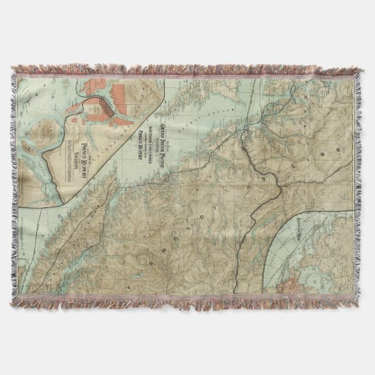 トランクの太平洋の壮大な鉄道の地図 スローブランケット (正面)