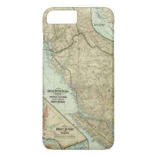 トランクの太平洋の壮大な鉄道の地図 iPhone 8 PLUS/7 PLUSケース