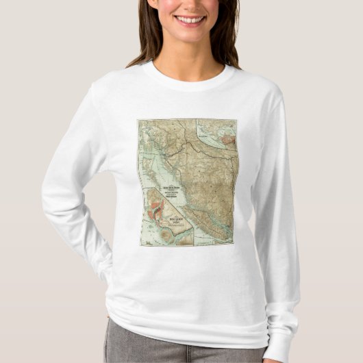 トランクの太平洋の壮大な鉄道の地図 Tシャツ (正面)