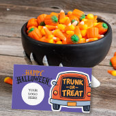 トランクまたはトリートハロウィンクーポン 名刺