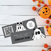 トランクまたはトリートハロウィンクール幽霊ありがとう スキニー名刺