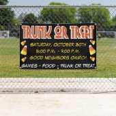 トランクまたはトリートハロウィーンキャンディーコーンイベント 横断幕 (インサイチュ)