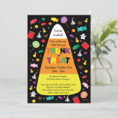 トランクまたはトリートハロウィーンキャンディ招待状 招待状 (スタンド正面)