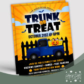 トランクまたはトリートハロウィーントラックパンプキンイベント チラシ