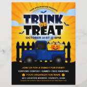 トランクまたはトリートハロウィーントラックパンプキンイベント チラシ (正面)
