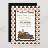 トランクまたはトリートハロウィーン招待状 招待状 (正面/裏面)
