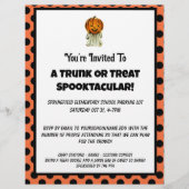 トランクまたはトリートハロウィーン点々のあるパーティの招待状 チラシ (正面)
