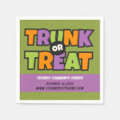 トランクまたはトリートパーティー教会イベント スタンダードカクテルナプキン (正面)