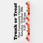 トランクまたはトリート秋カボチャをテーマにしたコミュニティイベント 横断幕 (縦)