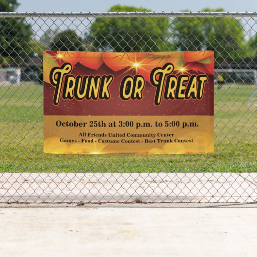 トランクまたはトリート秋秋の収穫離れの 横断幕 (インサイチュ)