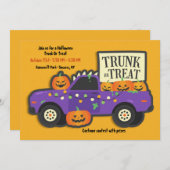 トランクまたはハロウィーンの治療 招待状 (正面/裏面)