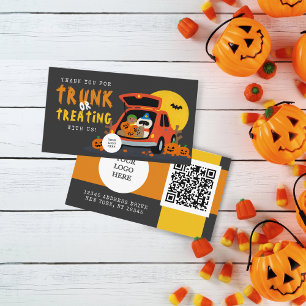 トランクまたはハロウィーンゴーリッシュカボチャの治療 名刺