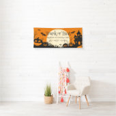 トランクまたは処理幽霊のよく出るハローウィンパーティ 横断幕 (インサイチュ)