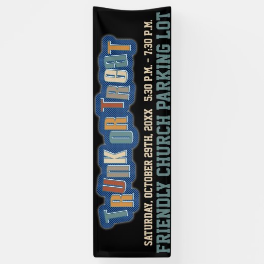 トランクまたは御馳走イベントの旗 横断幕 (縦)