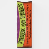 トランクまたは御馳走カラフルのおもしろい 横断幕 (縦)