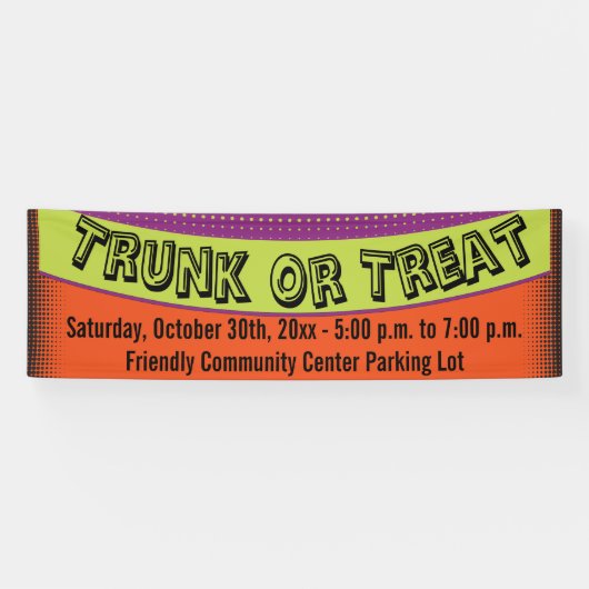 トランクまたは御馳走カラフルのおもしろい 横断幕 (横)