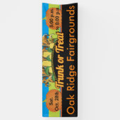 トランクまたは御馳走トウモロコシおよびカボチャ秋の収穫 横断幕 (縦)