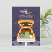 トランクまたは治療ハローウィンパーティ 招待状 (スタンド正面)