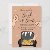 トランクアトリートハロウィーン幽霊招待状 招待状 (正面)