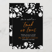 トランクアトリートハロウィーン幽霊散水 招待状 (正面/裏面)