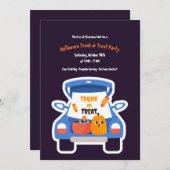 トランクオアトリートナイトハロウィーン招待状 招待状 (正面/裏面)