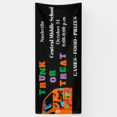 トランクオアトリート ハロウィン イベント 装飾 黒 横断幕 (縦)